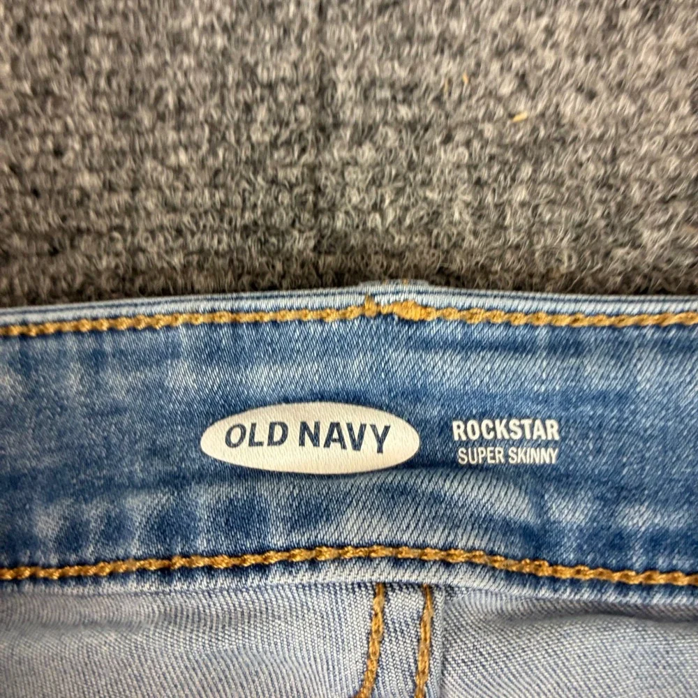 Old Navy Rockstar Super Skinny Jeans Womens‎ 12 Light Wash Blue Mid Rise Stretch